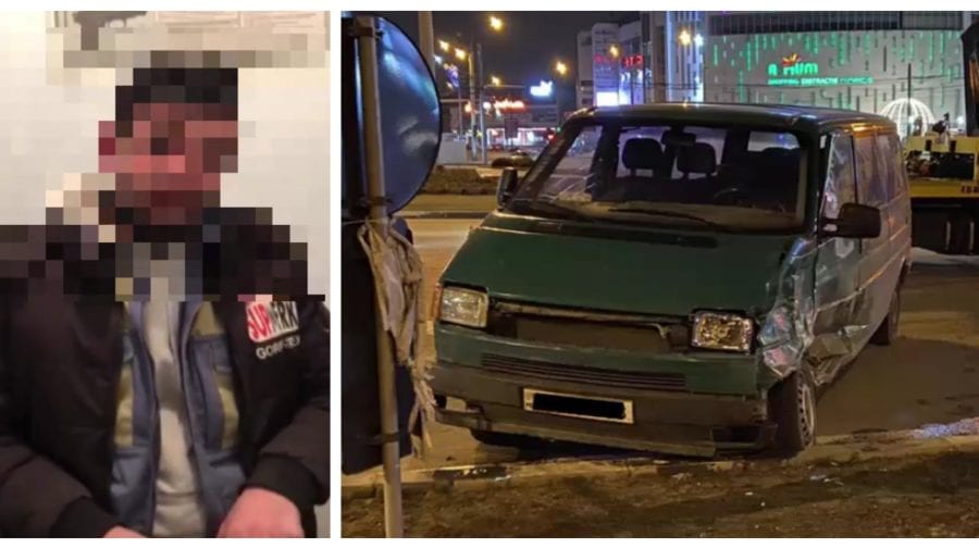 (VIDEO) A răpit un VW T4 din Colonița, dar l-a accidentat în centrul Capitalei, după care a fugit