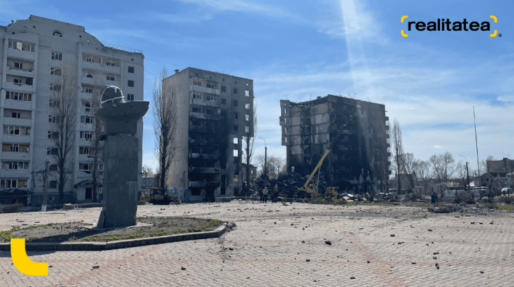 VIDEO Noi imagini șocante din Borodyanka. Cum arată din interior blocul despărțit în două de bombardamente