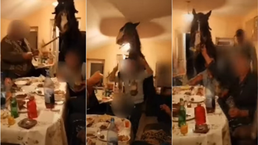 VIDEO Alcool, manele și un cal la o petrecere de „milioane” într-un oraș din România