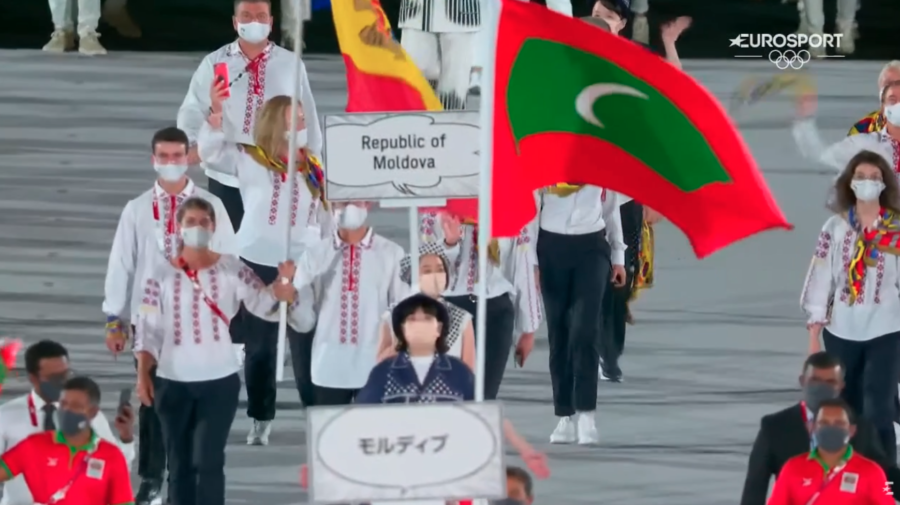 FOTO, VIDEO Sportivii noștri au defilat în deschiderea celei de-a 32-a ediții a Jocurilor Olimpice de vară de la Tokyo