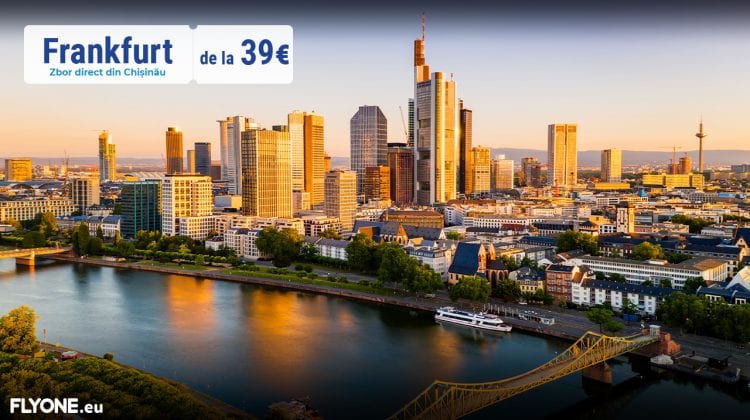 FLYONE lansează o destinație nouă – Frankfurt de la 39 EURO!