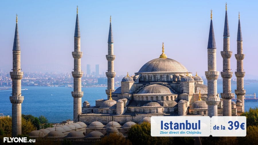 Un singur oraș – două continente!  FLYONE lansează zborurile spre Istanbul, de la 39 EURO