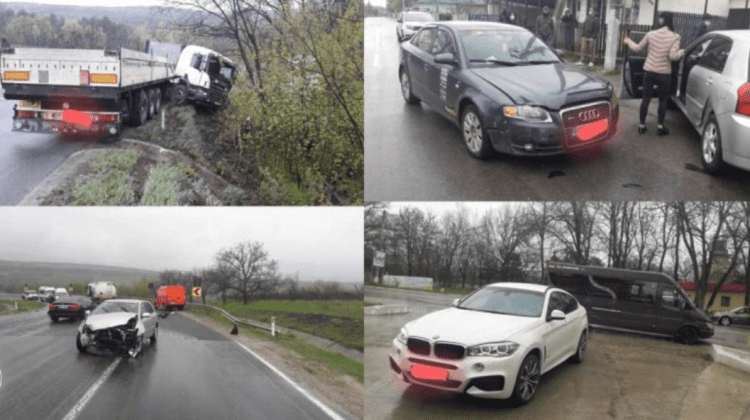 Patru accidente rutiere la Hîncești, din cauza condițiilor meteorologice nefavorabile