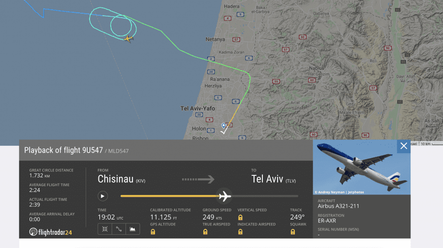 Ce se întâmplă cu zborurile din Chișinău spre TEL AVIV în contextul conflictului dintre israelieni şi palestinieni
