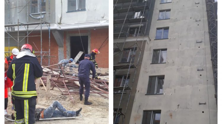 (FOTO) Tragedie pe un șantier din Capitală. Doi muncitori au căzut în gol de la etaj