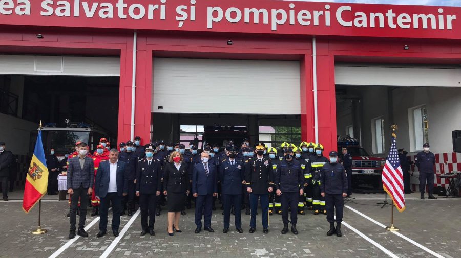 (FOTO) Pompierii vor fi mai aproape de locuitorii din Cantemir! În teritoriu a fost inaugurată o stație IGSU