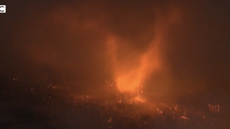 VIDEO TORNADA de flăcări în California! Oamenii, neputincioși în fața unui adevărat dezastru