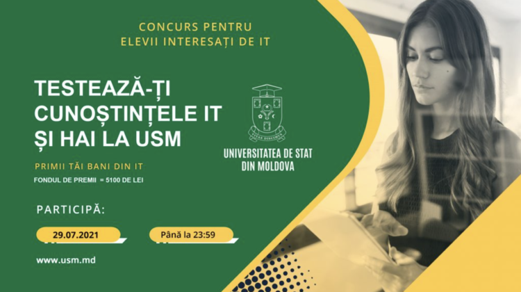 Quiz pentru viitorii studenți! „Testează-ți cunoștințele IT și hai la USM” cu premii de peste 5000 de lei