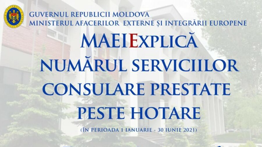 În prima jumătate a anului 2021, ambasadele și consulatele Republicii Moldova au perfectat 67 623 de acțiuni consulare