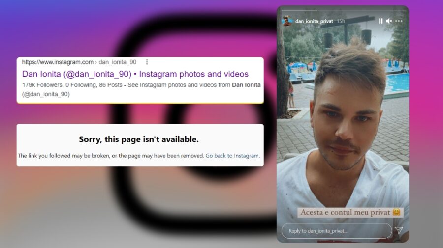 VIDEO Contul lui Ioniță cu sute de mii de urmăritori șters! Și-a făcut unul nou „exclusiv”, dar n-are nici 3.000