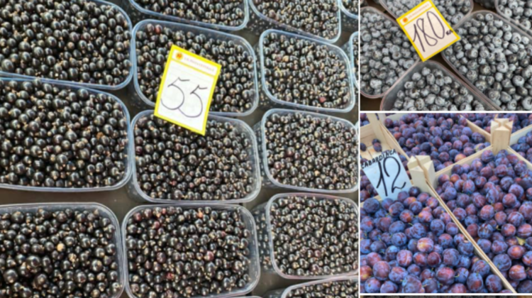 FOTO Prețuri FIERBINȚI la Piața Centrală. Nectarinele, afinele și porumbul sunt la mare căutare în acest SEZON