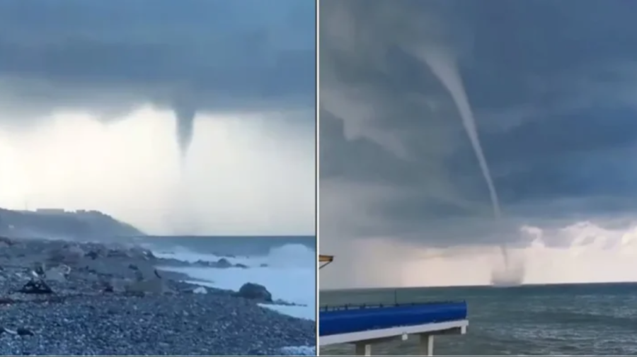 VIDEO O tornadă puternică a fost surprinsă la Soci! Se anunță ploi abundente, furtuni și grindină