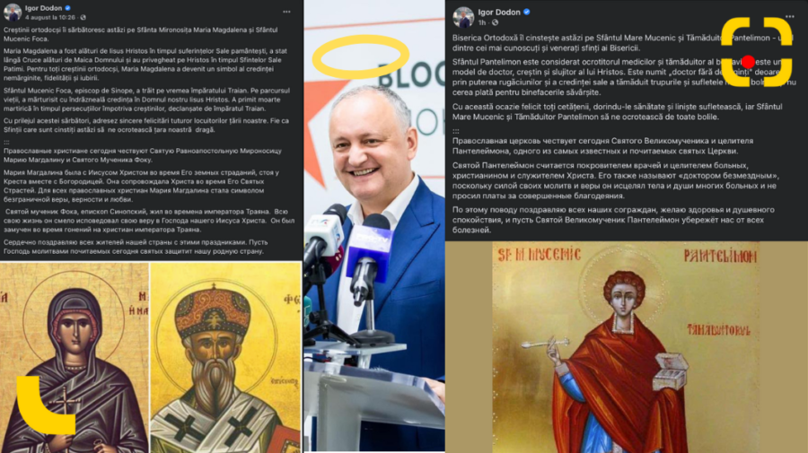 STOP CADRU despre cum pagina de Facebook a ex-președintelui Dodon s-a transformat în Calendar Creștin Ortodox