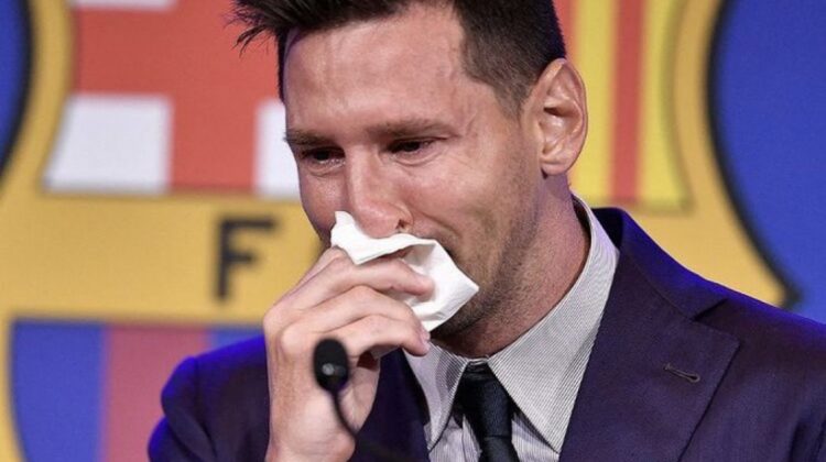 Șervețelul cu lacrimi de-ale lui Messi, după despărțirea de Barcelona, scos la vânzare. Cât costă