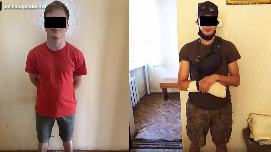 VIDEO Nu aveau ce mânca? Doi indivizi din Capitală au furat produse alimentare dintr-un magazin și au fugit