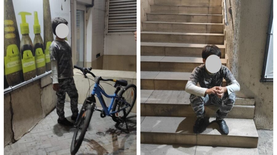 FOTO Minor de 11 ani, căutat pentru furtul unei biciclete. A fost identificat pe o stradă din Capitală