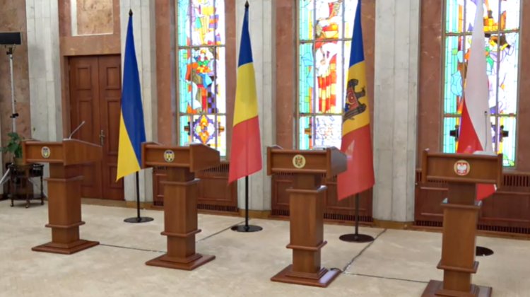 RLIVE.MD/TV Conferința de presă comună a 4 președinți: Maia Sandu, Klaus Iohannis, Andrzej Duda și Vladimir Zelenski