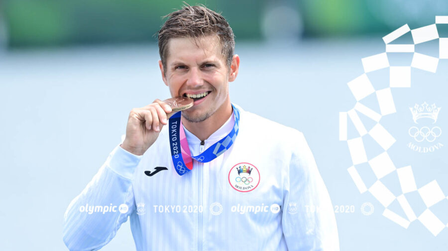 FOTO Ura! Moldova, pe podiumul de la Tokyo! Prima medalie câștigată de Serghei Tarnovschi la JO la categoria canoe