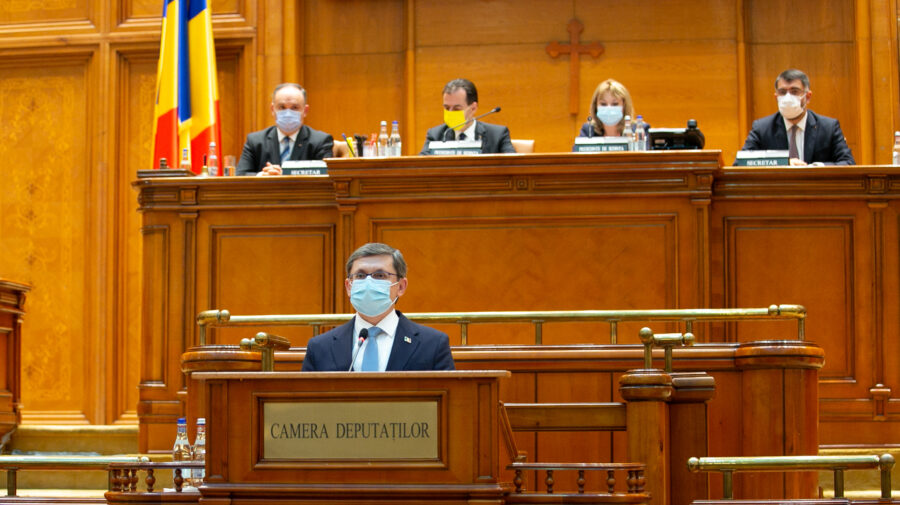 Grosu, de la tribuna Parlamentului din România: Putem face din relația noastră un punct cheie de parteneriat frăţesc