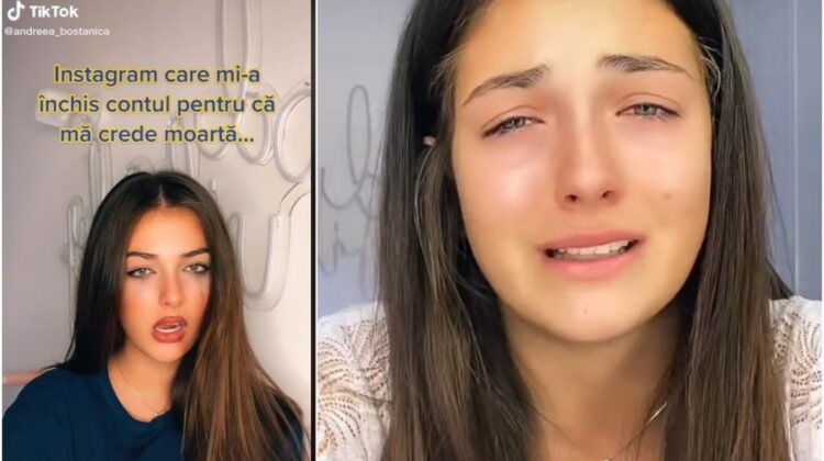 VIDEO Regina TikTok-ului de la noi, în lacrimi. Și-a pierdut contul de Instagram: „Mi-au dorit o înmormântare ușoară”