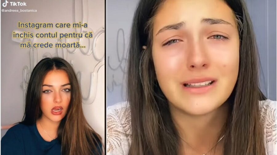 VIDEO Regina TikTok-ului de la noi, în lacrimi. Și-a pierdut contul de Instagram: „Mi-au dorit o înmormântare ușoară”