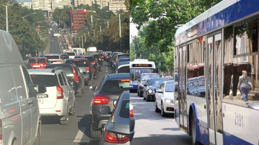Înarmați-vă cu răbdare! Se circulă anevoios prin Chișinău