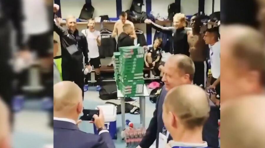 VIDEO Au cântat în vestiar și au sărit în sus de bucurie! Jucătorii de la Sheriff sărbătoresc victoria istorică