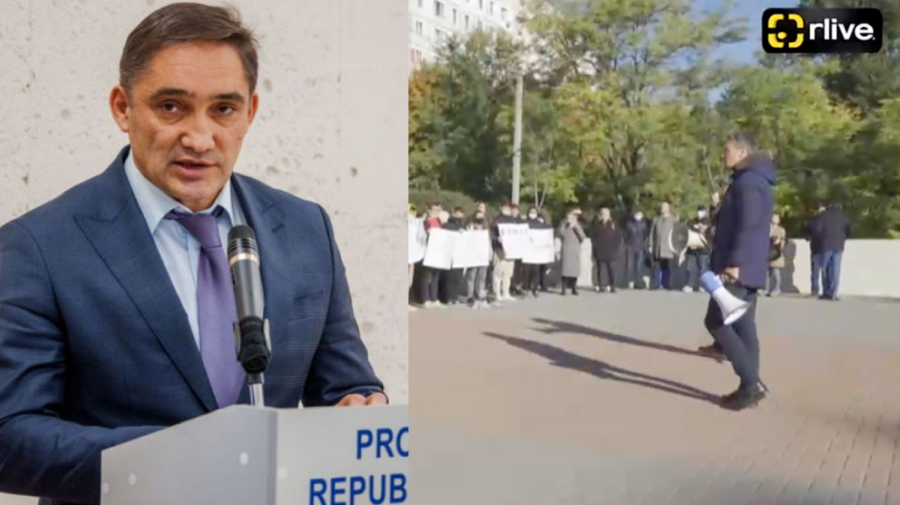 R LIVE Protest! Câteva zeci de persoane manifestează în susținerea lui Alexandr Stoianoglo