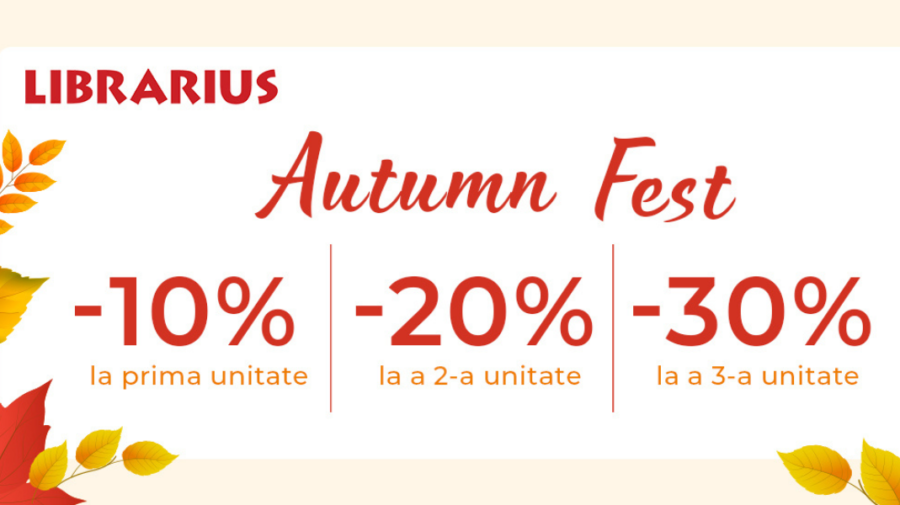 Autumn Fest la Librarius! Reduceri de până la 30% la tot sortimentul