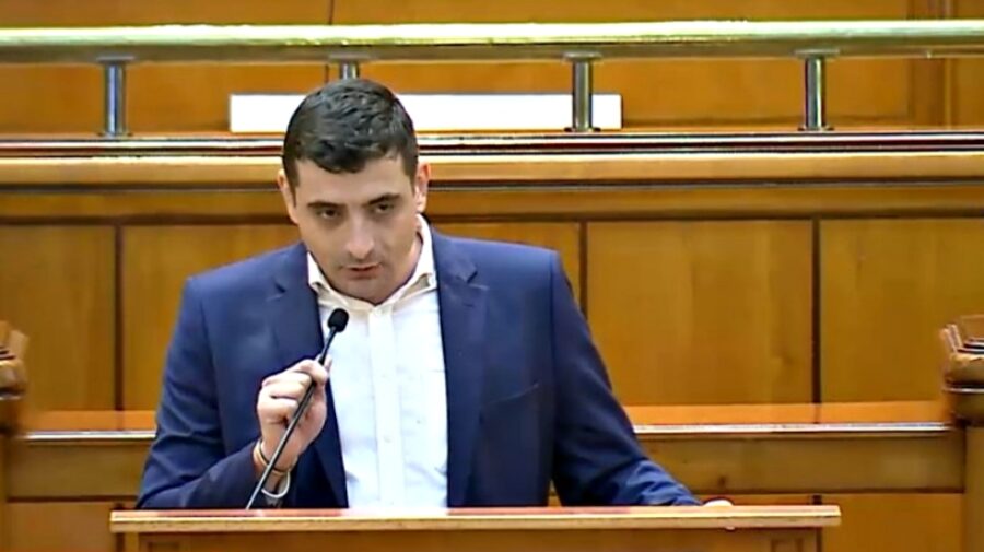 George Simion de la AUR a avut un discurs de două rânduri în Parlamentul României