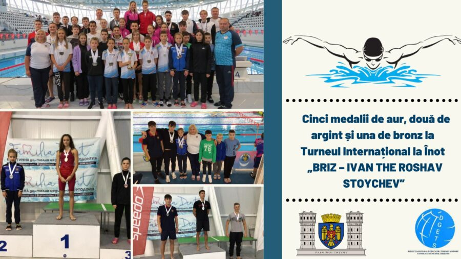 Elevii moldoveni, pe podium la Turneul Internațional de Înot! Aduc acasă mai multe medalii