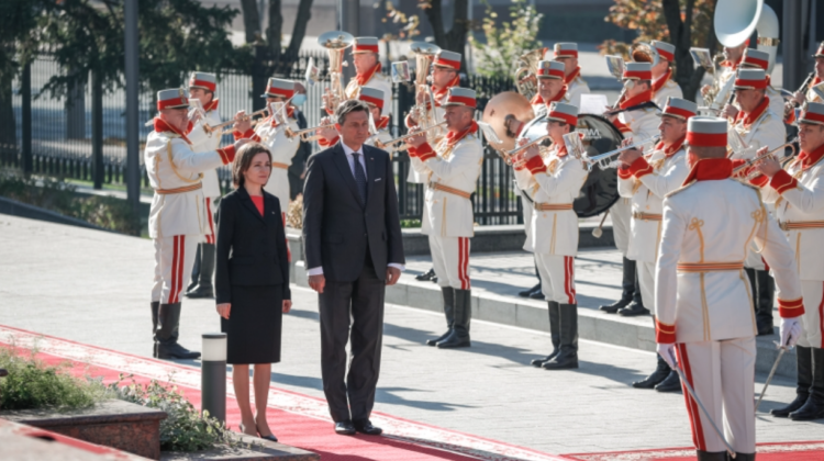 Președintele Borut Pahor, în vizită la Chișinău. Maia Sandu: Moldova este interesată să preia experiența Sloveniei