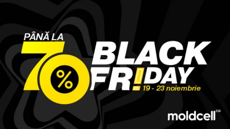 Așteptarea a luat sfârșit! Black Friday revine în forță cu REDUCERI de până la 70% în Magazinul Online Moldcell