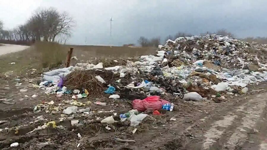 Video  Rușinea nu are margini! Un șofer și-a lăsat gunoiul chiar în drum