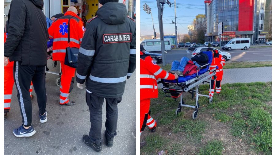 Fără cunoștință pe o stradă din Capitală. Bărbatul a avut nevoie de îngrijiri medicale