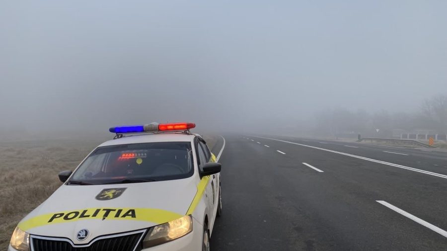 Ceața „a pus stăpânire” pe Moldova! Recomandările poliției pentru șoferi și pietoni