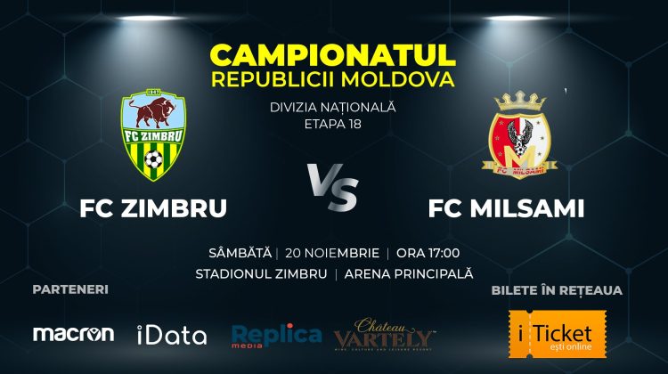 FC Zimbru se va întruni cu FC Milsami în ultimul meci al anului pe teren propriu