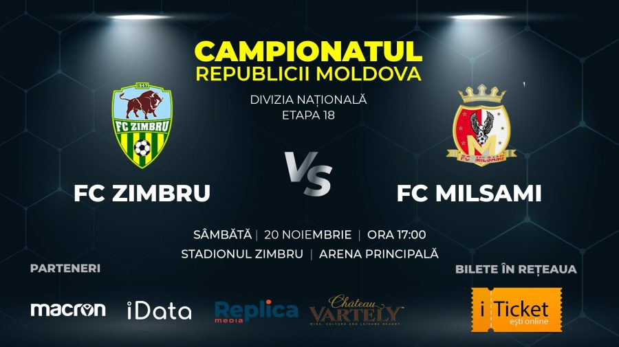 FC Zimbru se va întruni cu FC Milsami în ultimul meci al anului pe teren propriu