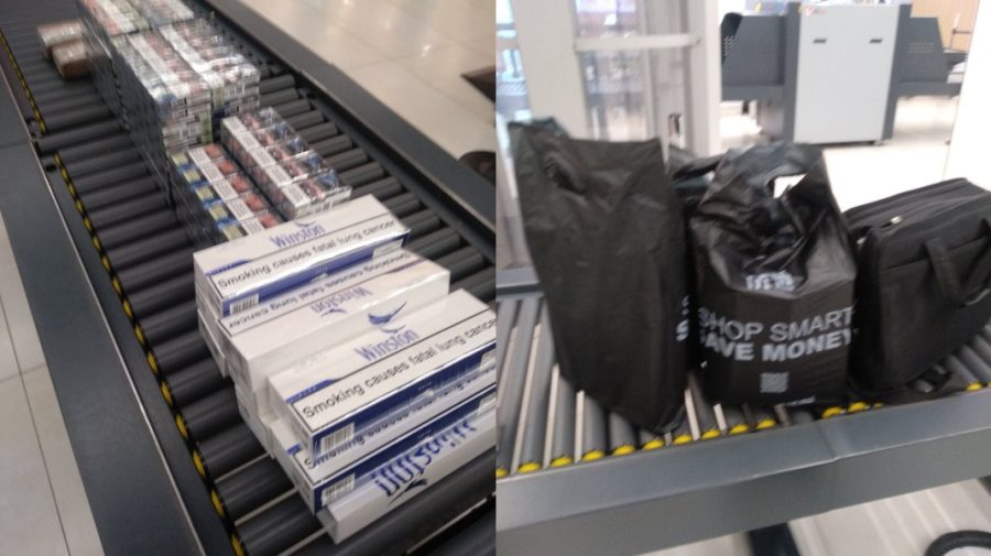 Se caută proprietarul a 400 de pachete de țigări abandonate la aeroport. IGPF: Au fost camuflate sub un ghiveci