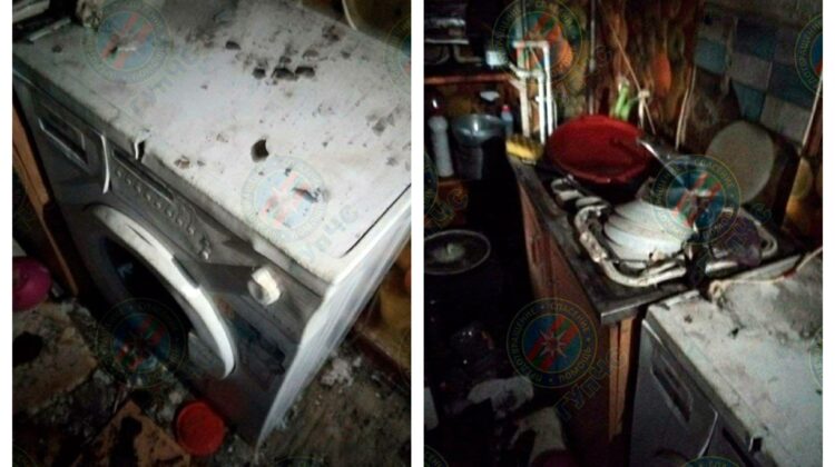 FOTO Mai multe bunuri materiale dintr-o bucătărie, afectate de flăcări violente. Ce s-a întâmplat