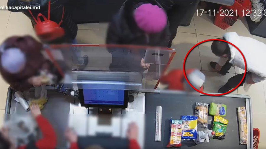 VIDEO „Nevinovatul” nu a fugit departe cu banii străini! Individ din Capitală, reținut pentru jaf
