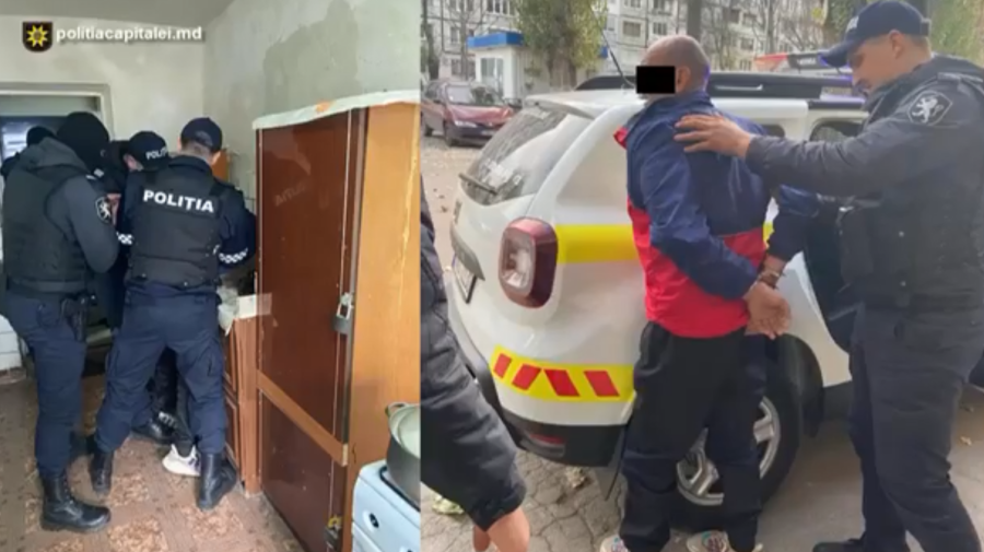 VIDEO Răfuială într-un cămin de locuit din Capitală. Unul din vecini a scos cuțitul