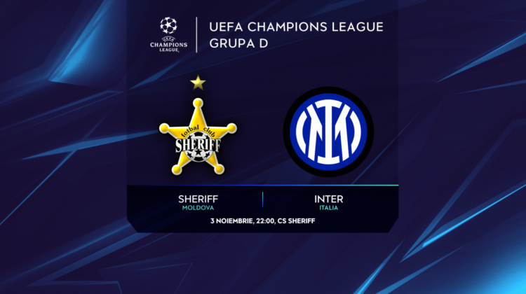 Sheriff Tiraspol se întrunește cu echipa Inter Milano într-un meci din Liga Campionilor
