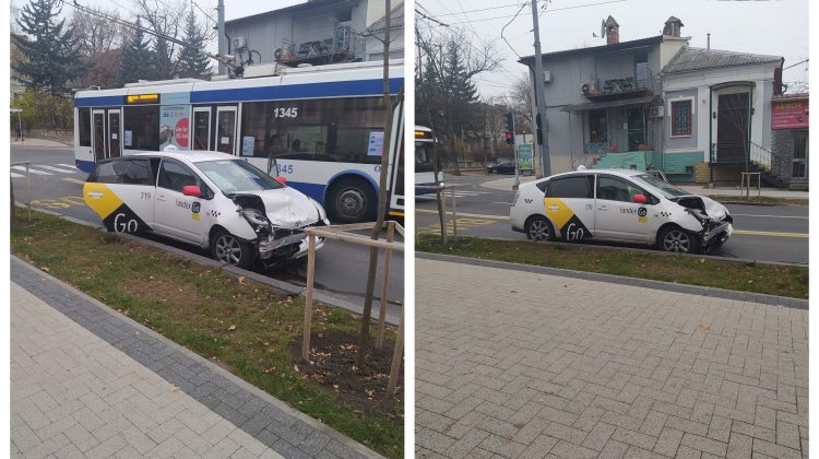FOTO, VIDEO Impact matinal într-o intersecție din Capitală! Au intervenit și pompierii