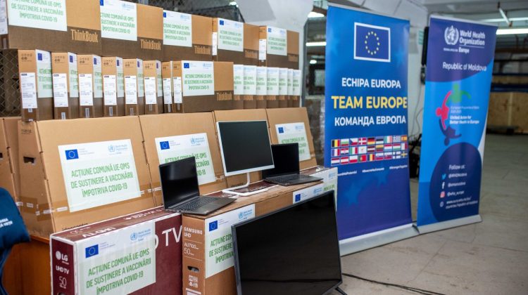 FOTO UE și OMS au donat echipamente echipelor mobile de vaccinare! Valoarea donației urcă la 228 de mii de euro