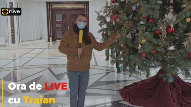 RLIVE TV, în vizită la Președinție „să admire bradul”. Cum arată pomul de Crăciun împodobit de Maia Sandu și copii