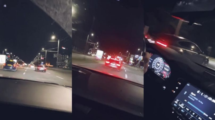 VIDEO „Fast and Furious” pe Viaduct. Doi șoferi s-au luat la întrecere chiar sub camerele de supraveghere