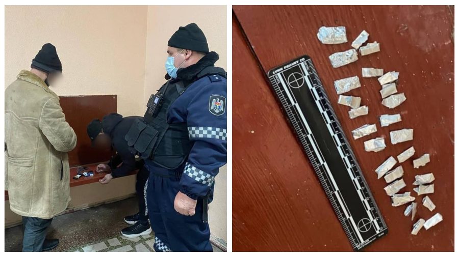 Zeci de pachețele cu droguri, depistate asupra unui individ. Comportamentul suspect l-a dat de gol