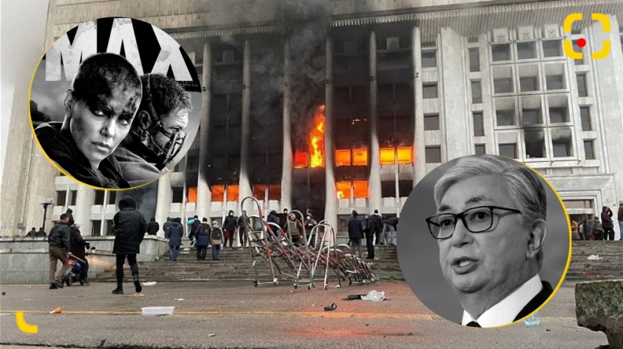 VIDEO A fost incendiată reședința din Almatî a președintelui! Protestatarii au folosit mașini ca în „Mad Max”