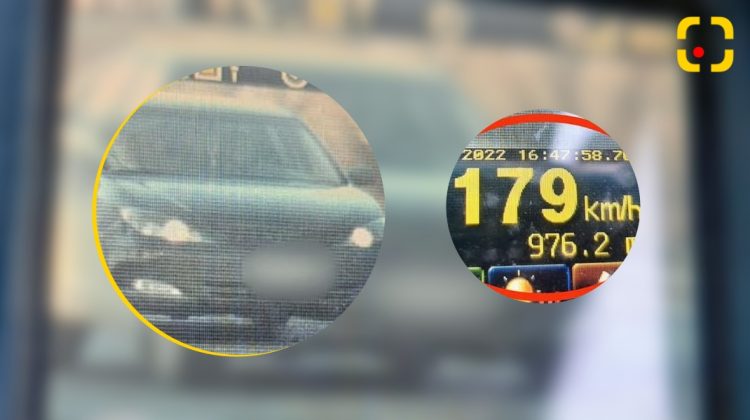 FOTO La Leova, șoferii zboară?! Un șofer a fost prins conducând cu 179 km/h